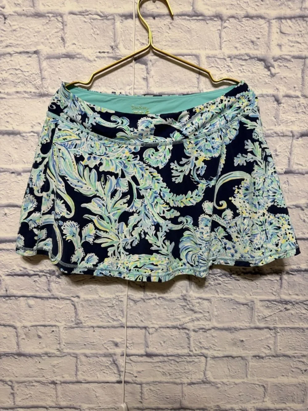 Lilly Pulitzer - High Tide Navy Scuba Doo, Athletic Skirt